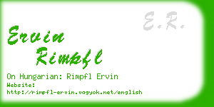 ervin rimpfl business card